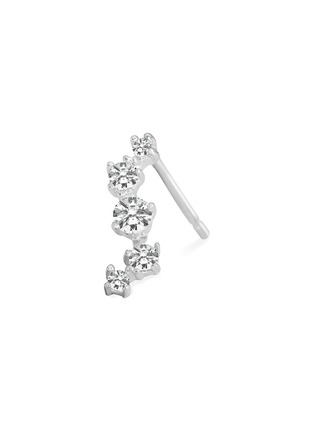 Detail View - Click To Enlarge - GENTLE DIAMONDS - Sami' lab grown diamond 9k white gold single stud earring