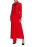 Figure View - Click To Enlarge - VICTORIA BECKHAM - Ruffle Trim Neck Tie Midi Dress