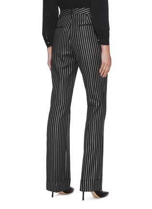 Back View - Click To Enlarge - VICTORIA BECKHAM - Striped crop suiting pants