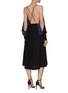 Back View - Click To Enlarge - VICTORIA BECKHAM - Open Back Drape Sleeve Midi Dress