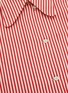  - VICTORIA BECKHAM - Stripe Half Placket Cotton Silk Blend Shirt