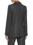 Back View - Click To Enlarge - VICTORIA BECKHAM - PINSTRIPE PRINT DOUBLE BREASTED VIRGIN WOOL BLEND BLAZER