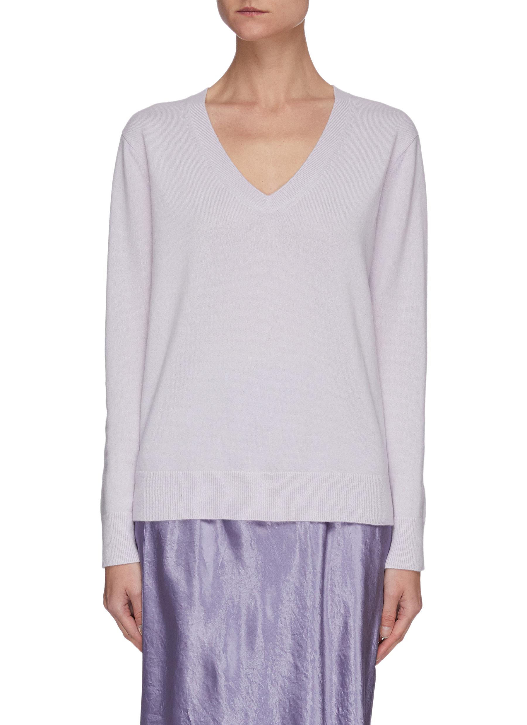 vince v neck cashmere sweater