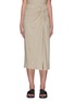 Main View - Click To Enlarge - VINCE - Drape Knot Front Slit Midi Skirt
