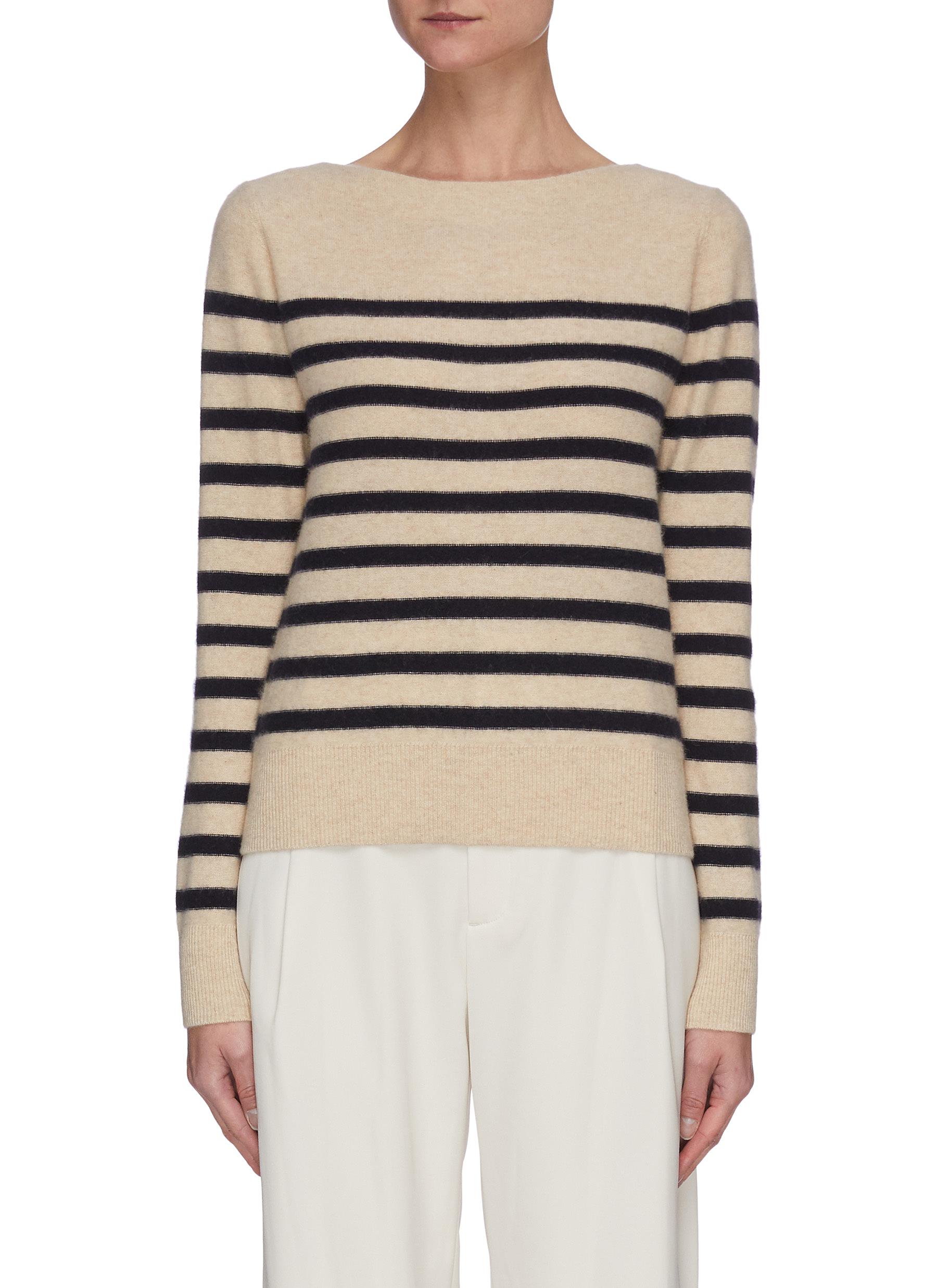 VINCE | Breton Stripe Cashmere Sweater 