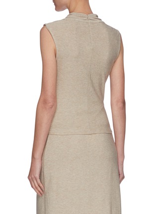 Back View - Click To Enlarge - VINCE - Drape High Neck Sleeveless Top