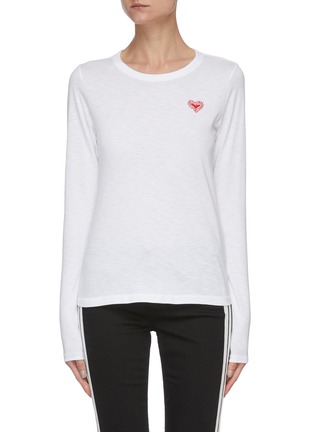 Main View - Click To Enlarge - RAG & BONE - Embroidered heart crewneck T-shirt