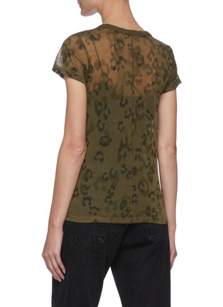 Back View - Click To Enlarge - RAG & BONE - Cheetah Print Slim Fit T-shirt