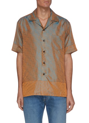 Main View - Click To Enlarge - TOGA VIRILIS - Iridescent paisley jacquard shirt