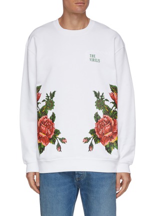 Main View - Click To Enlarge - TOGA VIRILIS - Rose print sweatshirt