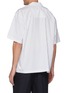 Back View - Click To Enlarge - TOGA VIRILIS - Embellished Half Zip Stripe Short Sleeve Shirt
