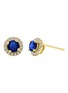 Main View - Click To Enlarge - GENTLE DIAMONDS - 'Cory' lab grown diamond sapphire 18k white gold stud earrings