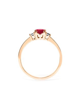 Detail View - Click To Enlarge - GENTLE DIAMONDS - Adeline' diamond ruby 18k rose gold ring