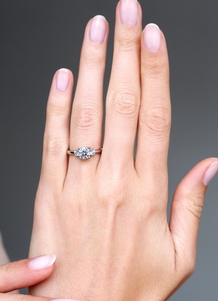 Detail View - Click To Enlarge - GENTLE DIAMONDS - Aria' lab grown diamond 18k white gold ring