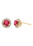 Main View - Click To Enlarge - GENTLE DIAMONDS - Cory' lab grown diamond ruby 18k rose gold stud earrings
