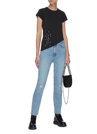 Figure View - Click To Enlarge - RAG & BONE - Embroidered Scatter Heart Knit T-Shirt