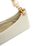 Detail View - Click To Enlarge - APEDE MOD - ''FROGGY' PEARL EMBELLISHED CROC-EMBOSSED LEATHER BAG