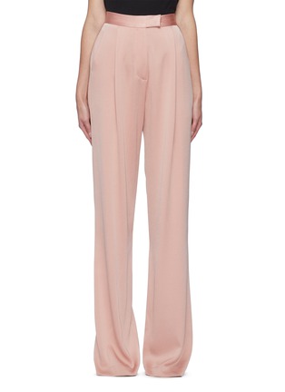 Main View - Click To Enlarge - ALEX PERRY - 'Hartley' Satin Waist Wide Leg Pants