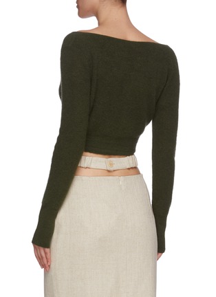 Back View - Click To Enlarge - JACQUEMUS - 'Le Cardigan Alzou' mohair blend cropped cardigan