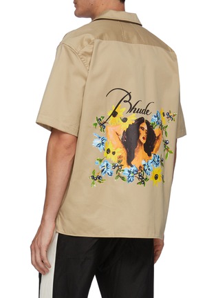 Back View - Click To Enlarge - RHUDE - 'Cigar' graphic prints double pocket shirt