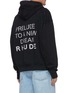 Back View - Click To Enlarge - RHUDE - Embroidered Slogan Print Cotton Hoodie