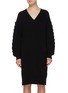 Main View - Click To Enlarge - BARRIE - Cashmere V-neck knit dress