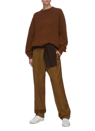 Figure View - Click To Enlarge - EXTREME CASHMERE - Oversized Crewneck Cashmere Sweater