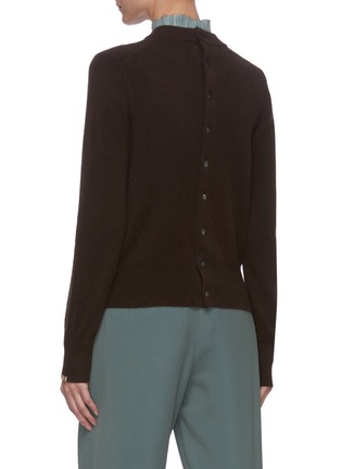 Back View - Click To Enlarge - EXTREME CASHMERE - Double Front Button Up Cashmere Cardigan