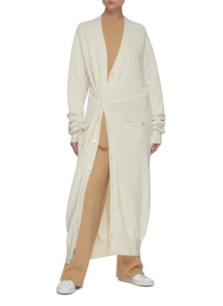 Figure View - Click To Enlarge - EXTREME CASHMERE - Elasticated Waist Wide Leg Pants