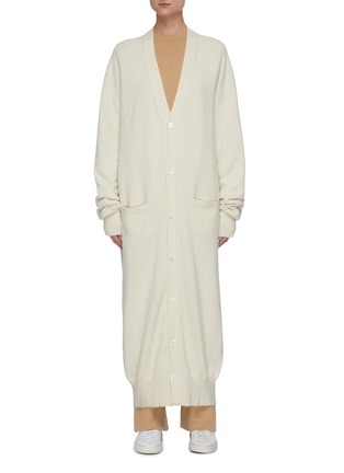 Main View - Click To Enlarge - EXTREME CASHMERE - Ankle Length V-neck Cashmere Cardigan
