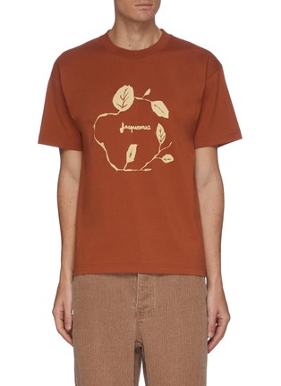 Main View - Click To Enlarge - JACQUEMUS - 'Le t-shirt Jean' Leaf Graphic Print Cotton T-shirt