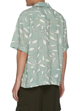 Back View - Click To Enlarge - JACQUEMUS - 'La chemise Jean' All-over Leaf Graphic Print Bowling Shirt