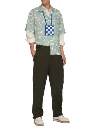 Figure View - Click To Enlarge - JACQUEMUS - 'La chemise Jean' All-over Leaf Graphic Print Bowling Shirt