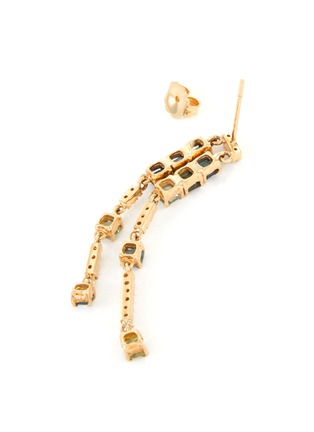 Detail View - Click To Enlarge - XIAO WANG - 'Galaxy' diamond sapphire 18k gold earrings