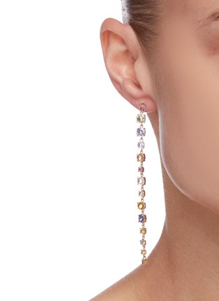 Front View - Click To Enlarge - XIAO WANG - 'Galaxy' diamond sapphire earrings