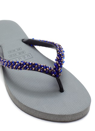 Detail View - Click To Enlarge - UZURII - 'Precious Classic' Crystal embellished thong slides