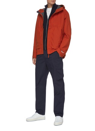 Figure View - Click To Enlarge - NORSE PROJECTS - 'Fjord' Mockneck Merino Wool Zip Up Cardigan