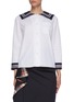Main View - Click To Enlarge - MIU MIU - Bicolour sailor poplin shirt