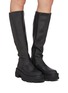Figure View - Click To Enlarge - BOTH - ''GAO' Elastic Side Panel Knee High Platform Leather Boots
