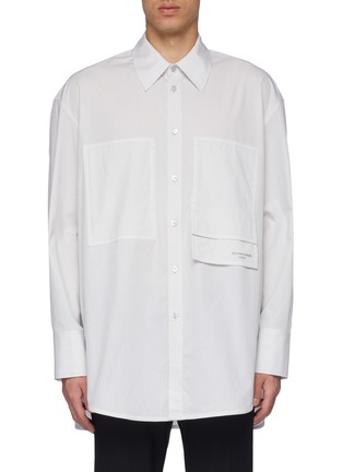 Main View - Click To Enlarge - WOOYOUNGMI - Double Chest Pocket Pinstripe Shirt