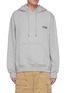 Main View - Click To Enlarge - WOOYOUNGMI - Back Logo Print Cotton Drawstring Hoodie