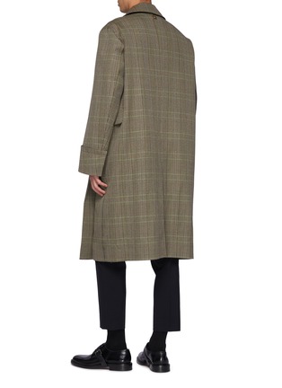 Back View - Click To Enlarge - WOOYOUNGMI - Tartan Plaid Oversized Coat