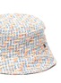 Detail View - Click To Enlarge - MAISON MICHEL - AXEL' LOGO PLAQUE KIDS TWEED BUCKET HAT
