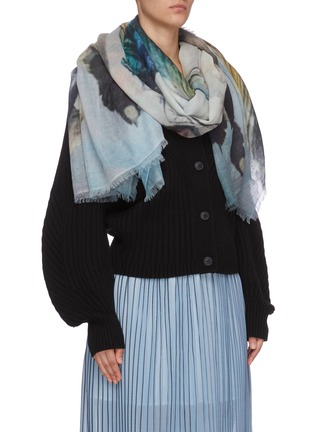 Figure View - Click To Enlarge - AMA PURE - 'Copricapo Stardust' Print Cashmere Scarf
