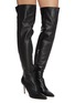 Figure View - Click To Enlarge - GIANVITO ROSSI - Leather thigh high boots