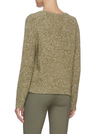 Back View - Click To Enlarge - VINCE - V-Neck Saddle Sleeve Wool Blend Sweater