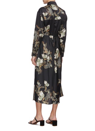 Back View - Click To Enlarge - VINCE - Floral Print Shirt Dress