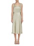 Main View - Click To Enlarge - VINCE - Square Neckline Sleeveless Slip Ruffle Hem Midi Dress
