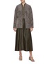 Figure View - Click To Enlarge - VINCE - Belted Wrap Shearling Jacket