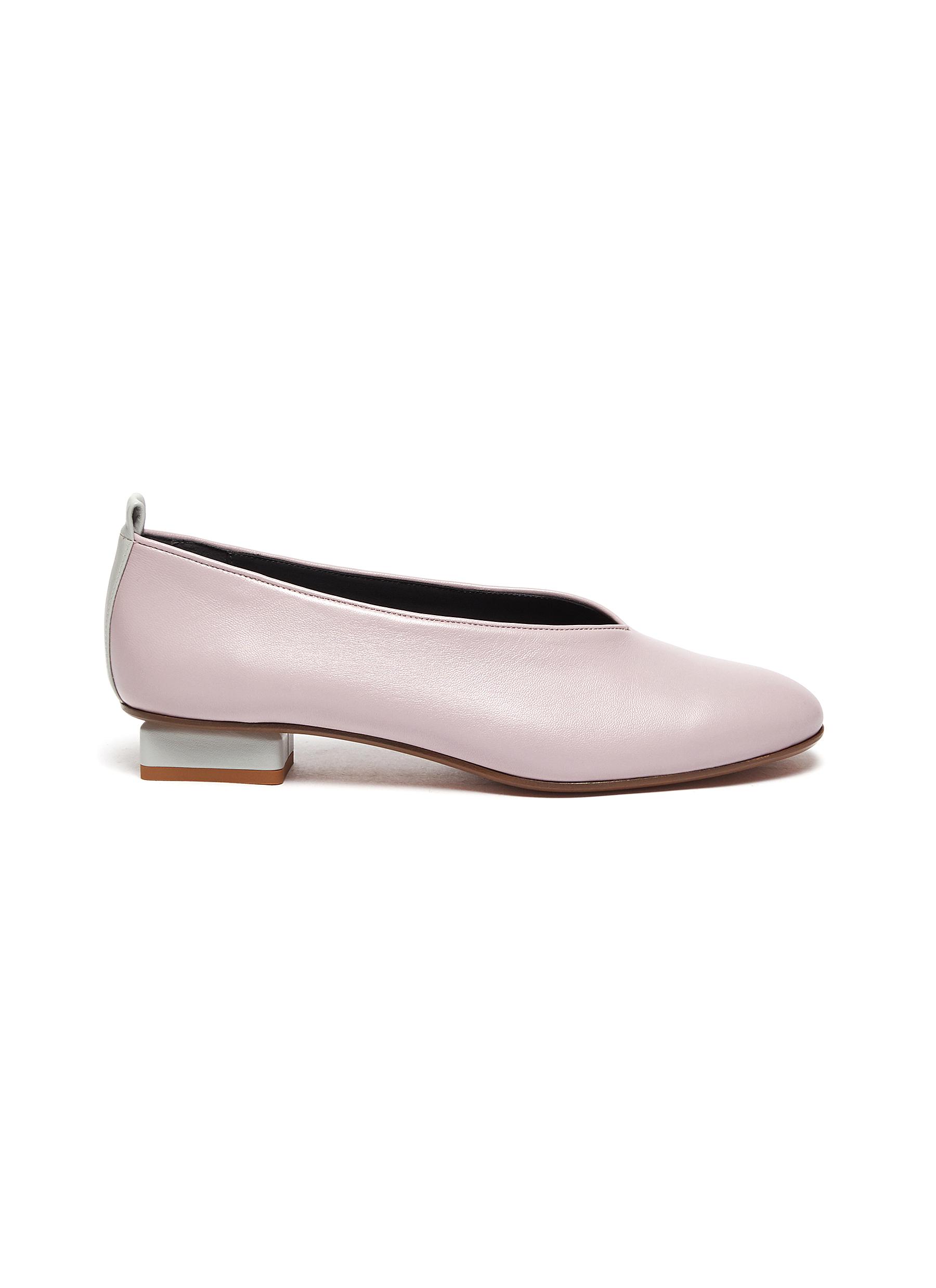 Gray Matters 'mildred Piccola' Leather Ballerinas In Purple